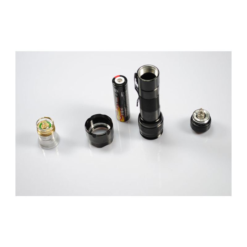 Lampe de poche LED ULTRAFIRE WF-502B T6 1200 lumens pour activités en plein air aluminium robuste noir