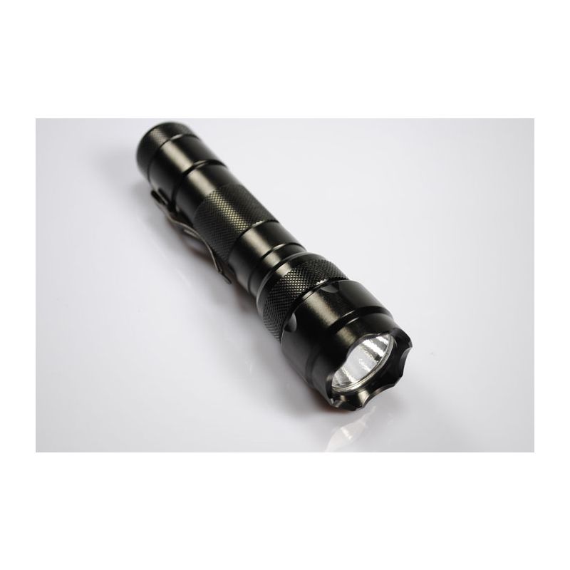 ULTRAFIRE WF-502B U2 lampe de poche LED 1300 lumens éclairage puissant activités de plein air portable noire