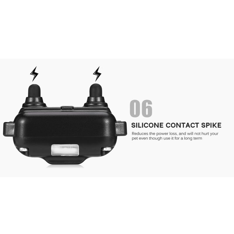 Collier d'entraînement pour chien 800m étanche avec écran LCD rechargeable niveaux de vibration réglables