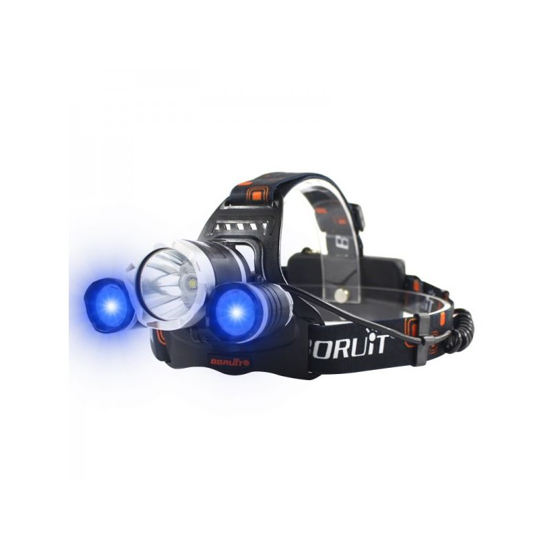 Boruit RJ-3000 Phare LED lumière blanche T6 équipement aventure design durable lampe frontale légère légère