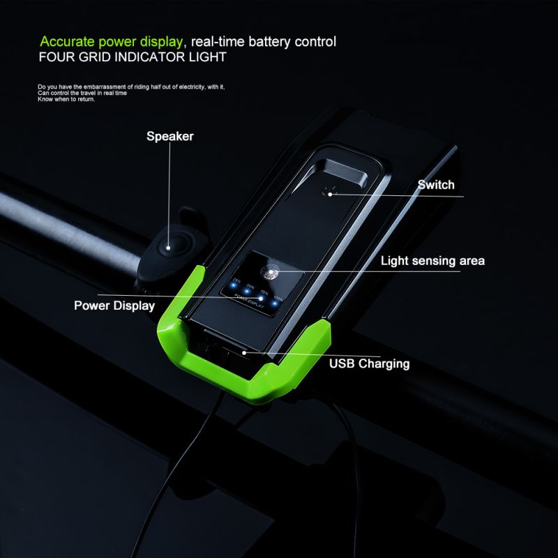 Lumière de vélo T6 2400 lumens USB rechargeable sécurité cyclisme IPX6 imperméable visibilité nocturne