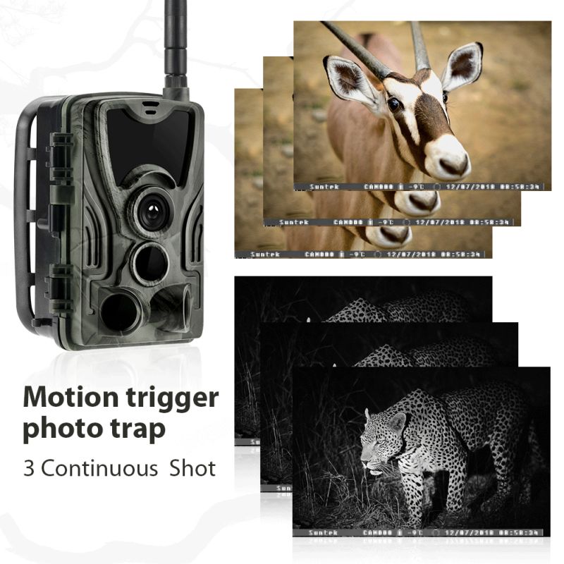 Caméra de chasse HC801M 20MP HD 1080P Vision nocturne 42 LED 2G MMS SMS SMTP pour photographie animalière