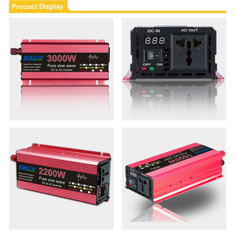 Onduleur à Onde Sinusoïdale Pure 3000W à 1000W Énergie de Camping Haute Efficacité et Performance Durable