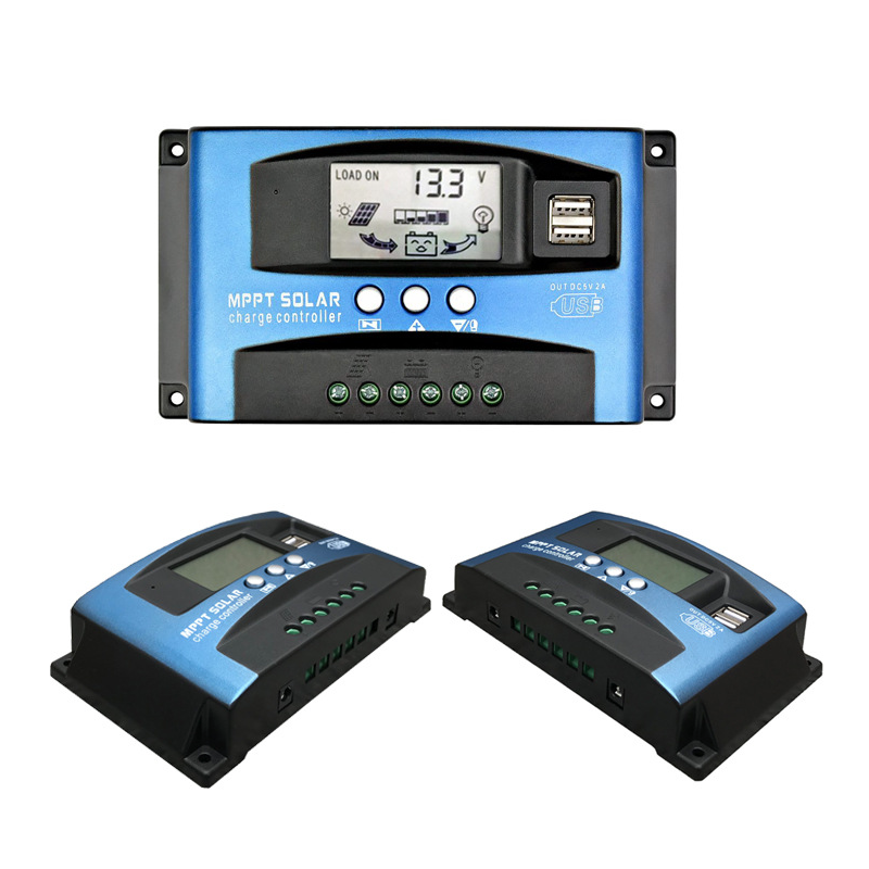 Contrôleur de Charge Solaire MPPT 30A à 100A Écran LCD Gestion Énergie Durable Prolonge Durée de Vie Batterie
