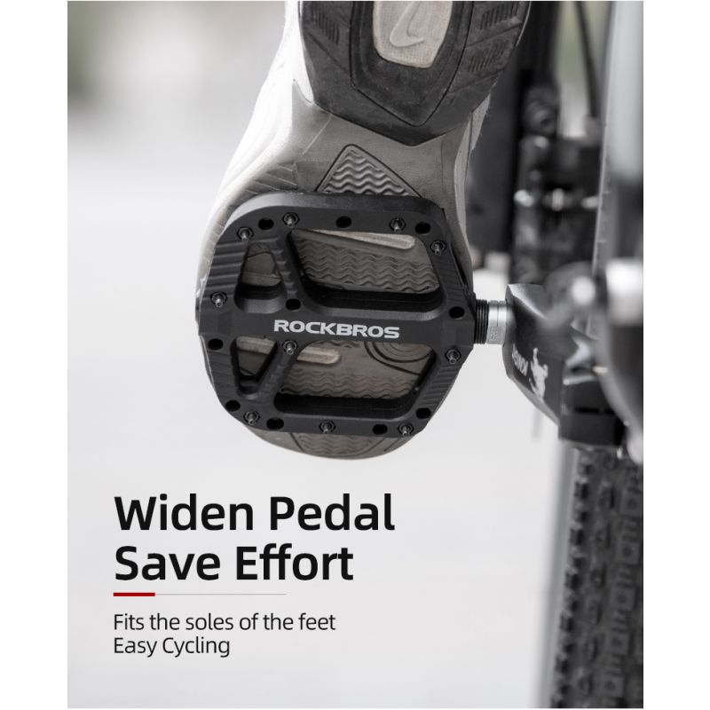 Pédales vélo ROCKBROS ultra-légères en nylon stable et performant pour VTT BMX et route axe acier chromoly