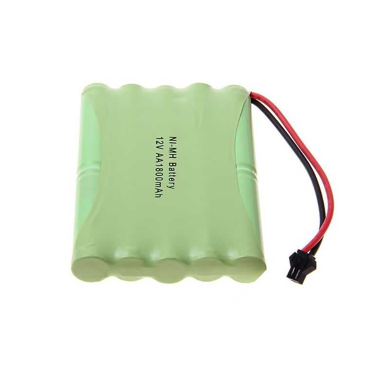 Batterie Rechargeable 12V AA 1800mAh Ni-MH Écologique Prise SM Grande Capacité pour Modèles Réduits d'Avions