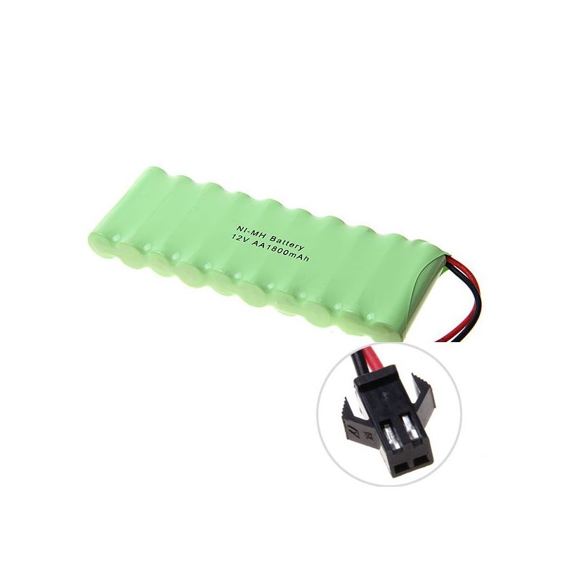 Batterie rechargeable 12V AA 1800mAh Ni-MH prise SM haute capacité pour jouets télécommandés et écologiques