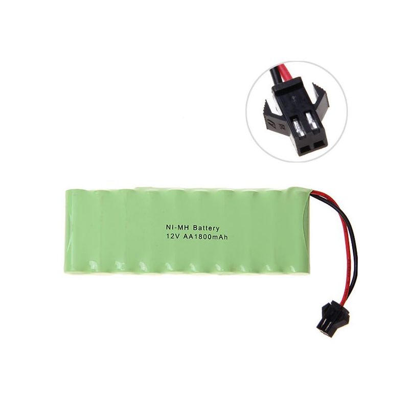 Batterie rechargeable 12V AA 1800mAh Ni-MH prise SM haute capacité pour jouets télécommandés et écologiques