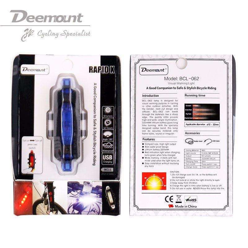 Feu arrière vélo portable USB rechargeable sécurité cycliste LED Visibilité cyclisme urbain modes flash dynamiques