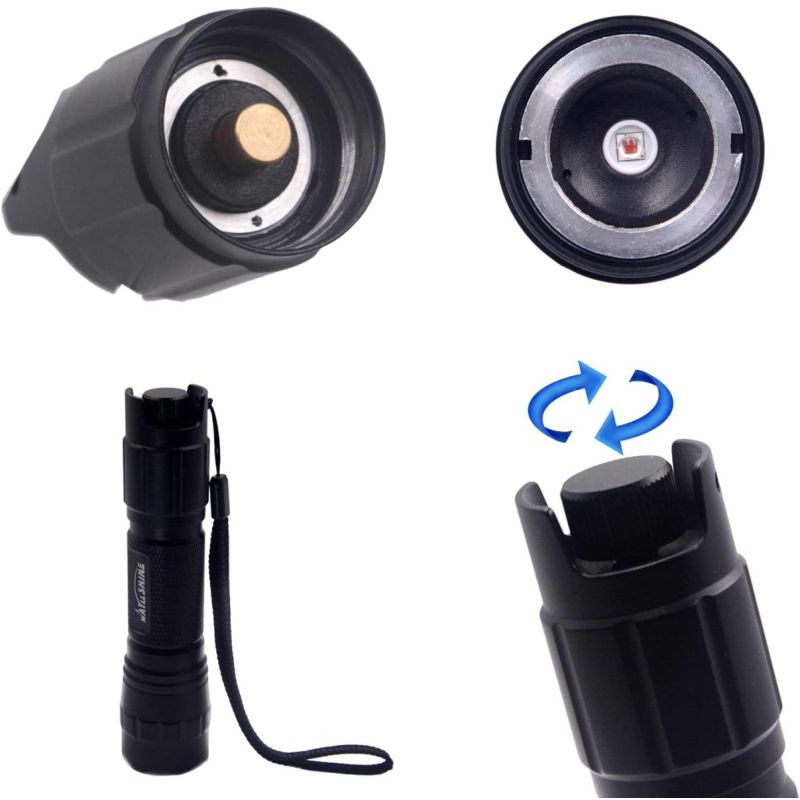 Lampe UltraFire 940nm LED IR infrarouge à faisceau réglable pour chasse furtive et observation de la faune