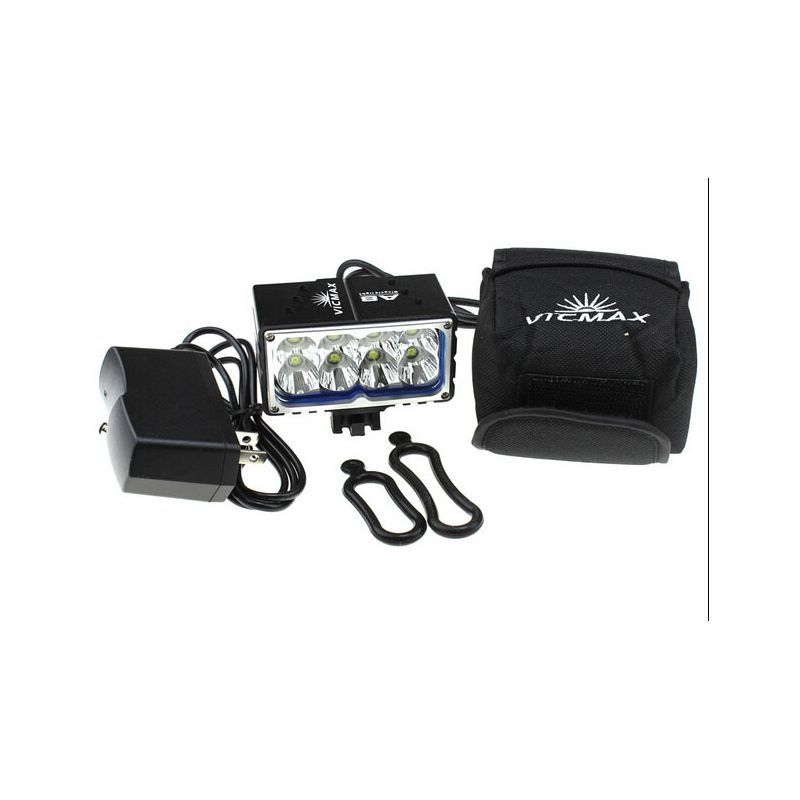 Vicmax 8L2 Lampe de Vélo 10000 Lumens avec 8 LED Étanche IP65 Fixation Polyvalente pour Visibilité Nocturne