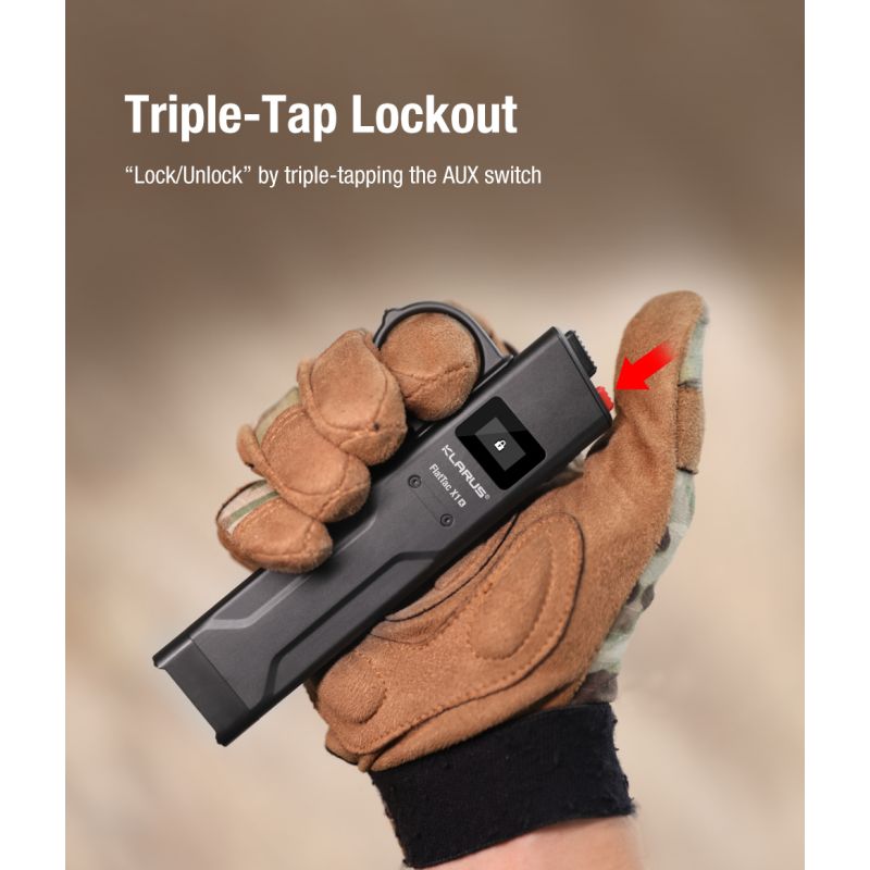 Lampe Torche Tactique Ultra-Fine Klarus X1 4200LM | LED SST-70 | USB-C Rechargeable Extérieur | IPX6 2 Ans Garantie