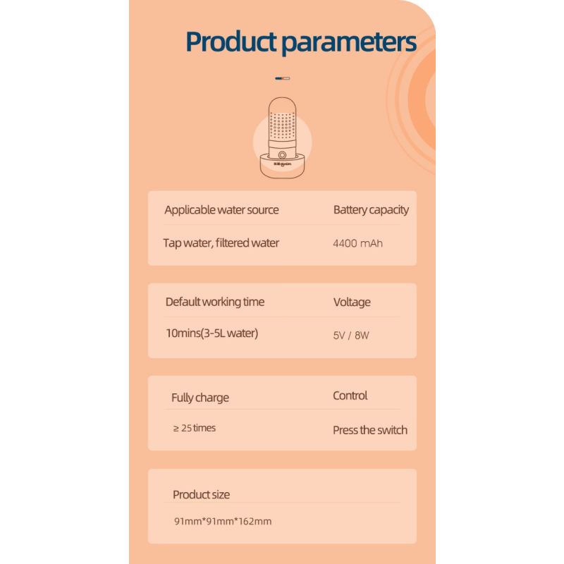Donlim désinfectant légumes lave-vaisselle portable rechargeable sécurité alimentaire design intuitif