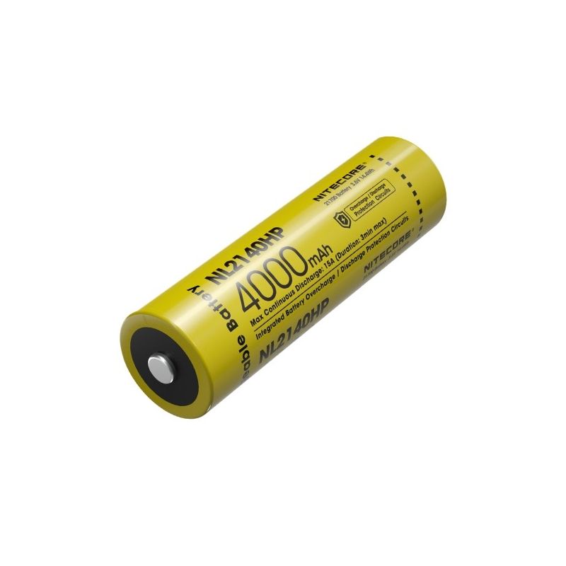 NITECORE NL2140HP Batterie Rechargeable 4000mAh 3.6V 21700 Haute Performance pour Appareils Électroniques