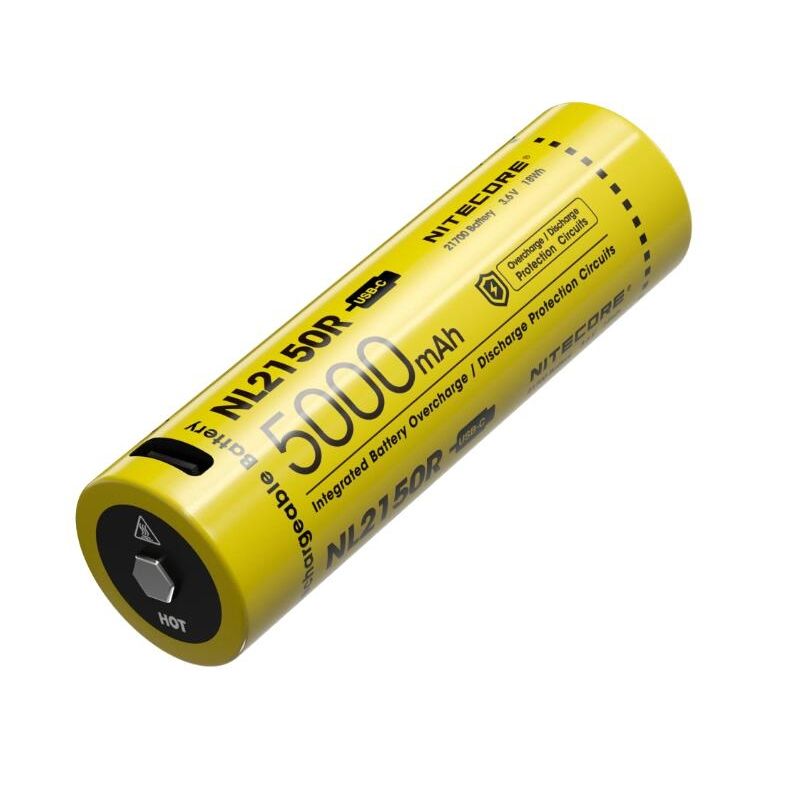 Batterie Rechargeable NITECORE NL2150R 5000mAh USB-C Compacte et Légère pour Photographie et Camping