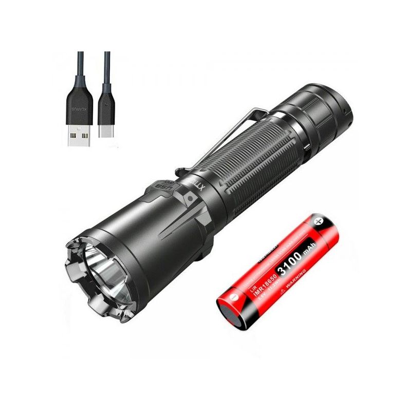 Klarus XT11GT PRO V2.0 3300 lumens lampe de poche rechargeable USB-C pour aventure en plein air éclairage fiable