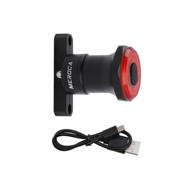 MEROCA MX2 feu arrière intelligent capteur de frein LED haute puissance vélo urban trail sécurité nocturne USB