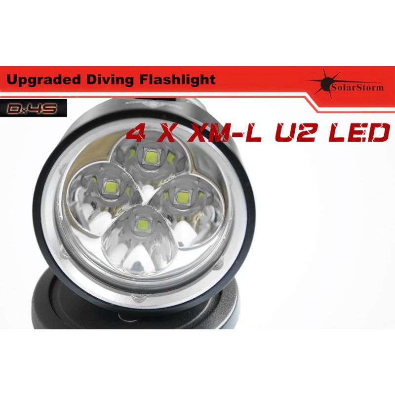 Lampe de plongée Solarstorm DX4S 3000 lumens étanchéité IPX8 pour exploration récif en aluminium durable
