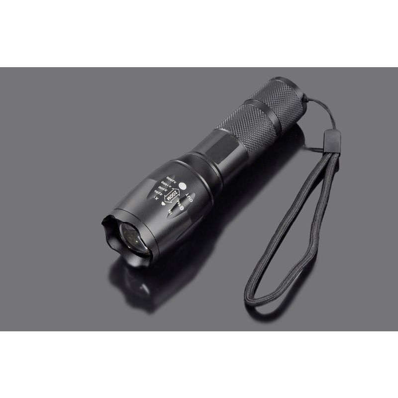 Lampe Torche Ultrafire A100 1800 Lumens Zoomable T6 LED Éclairage Polyvalent Durable Aluminium Qualité Aérospatiale