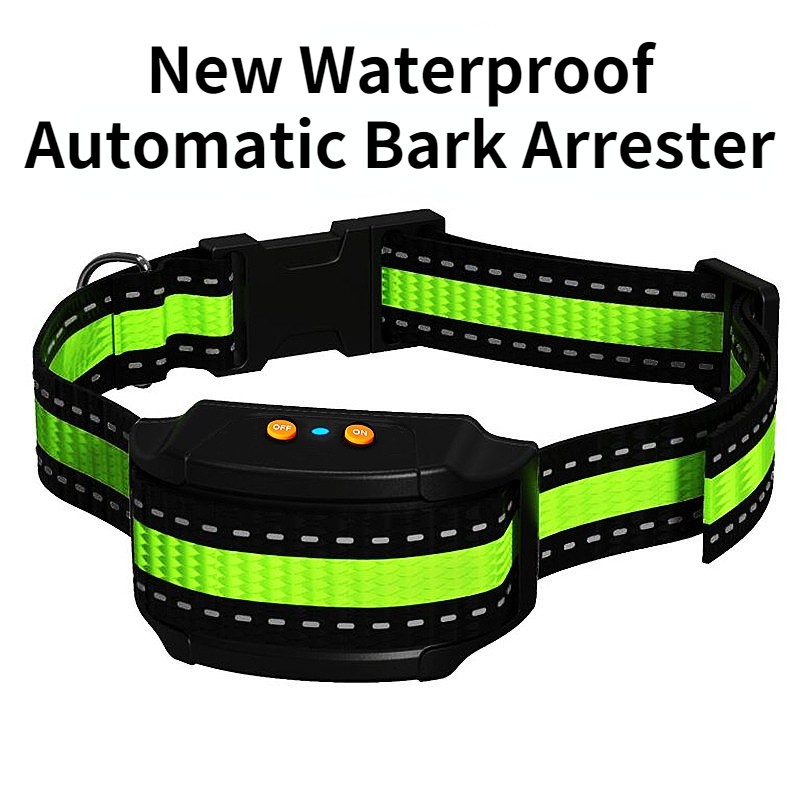 Collier anti-aboiement intelligent dispositif de dressage ultrasonique rechargeable étanche pour chiens
