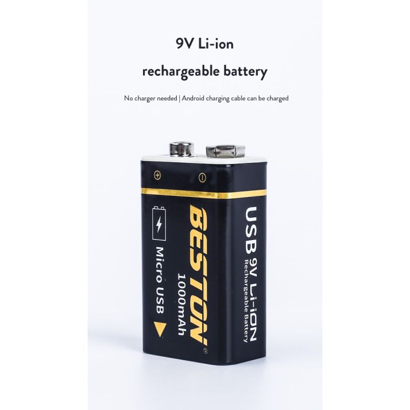 Batterie Beston 9V 1000mAh micro USB pour hélicoptères RC haute capacité longue durée et solution écologique