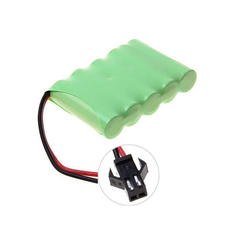 Pile Ni-MH AA 1800mAh 6V Grande Batterie SM Rechargeable pour Jouet Voiture, Modèle Avion - 5 Pièces
