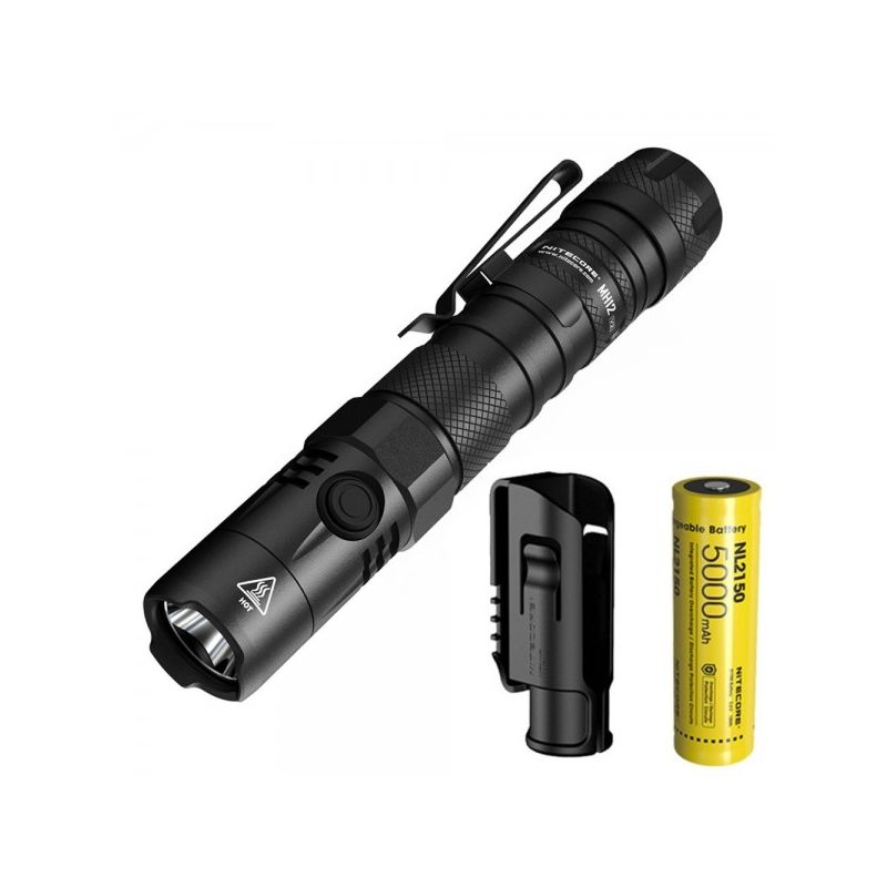 Lampe Nitecore MH12 V2 1200 Lumens LED XP-L2 V6 Pour Camping Éclairage Extérieur Batterie 21700 Haute Performance