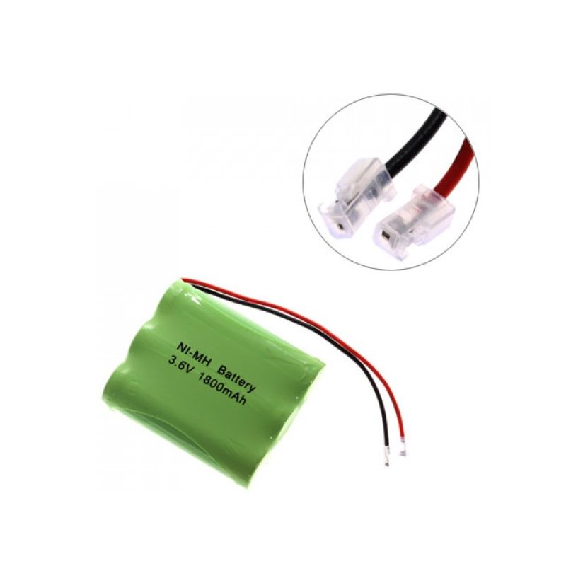 Batterie Rechargeable Ni-MH AA 3.6V 1800mAh pour RC/Téléphone Portable, Écologique, sans Mém. Vert 35g.
