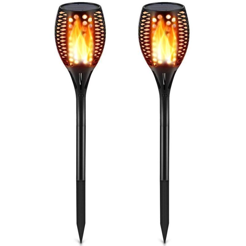 Torches solaires améliorées lumières à flamme vacillante pour éclairage extérieur et décoration de paysage