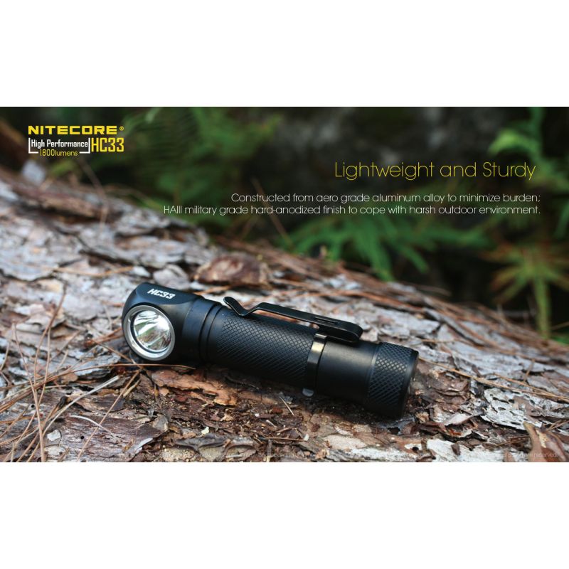 Nitecore HC33 XHP35 Lampe Frontale LED 1800 Lumens Éclairage Extérieur Durable et Puissante pour Aventures
