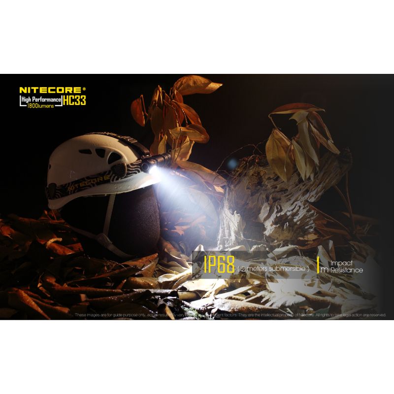 Nitecore HC33 XHP35 Lampe Frontale LED 1800 Lumens Éclairage Extérieur Durable et Puissante pour Aventures
