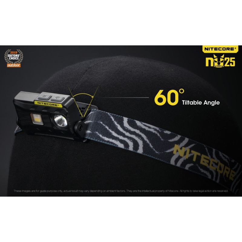 Nitecore NU25 lampe frontale rechargeable 360 lumens avec LED XP-G2 S3 idéal pour camping et visibilité nocturne