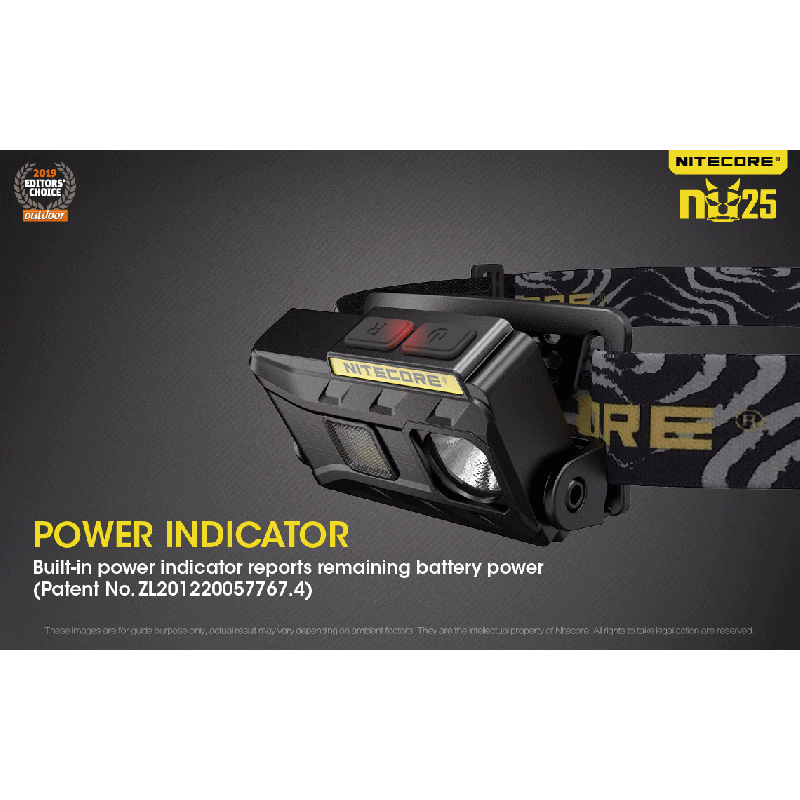 Nitecore NU25 lampe frontale rechargeable 360 lumens avec LED XP-G2 S3 idéal pour camping et visibilité nocturne