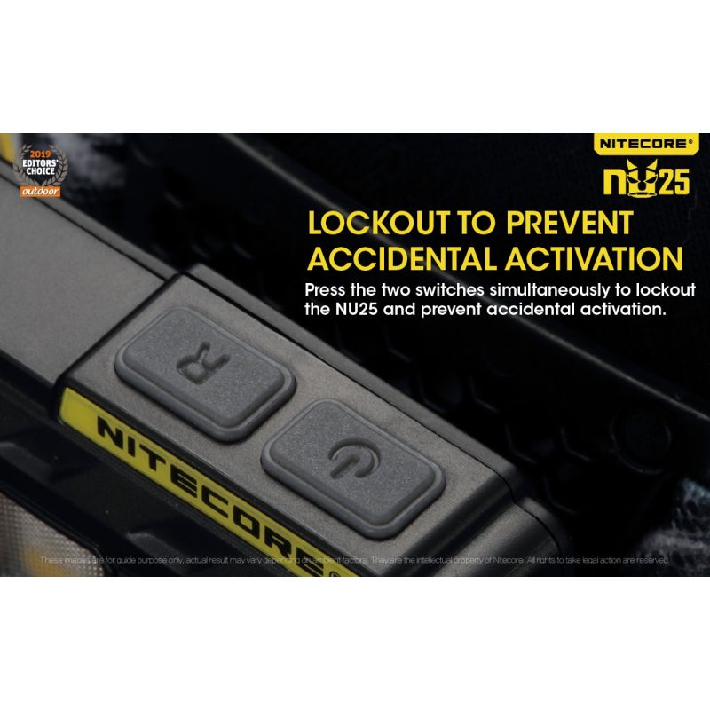 Nitecore NU25 lampe frontale rechargeable 360 lumens avec LED XP-G2 S3 idéal pour camping et visibilité nocturne