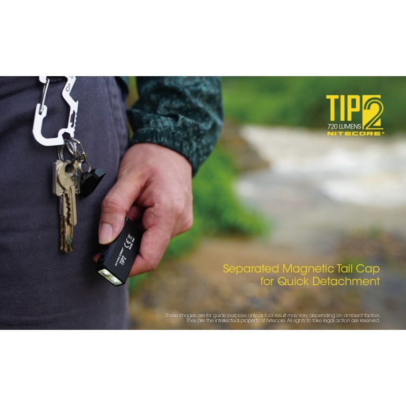 Lampe de poche porte-clés NITECORE TIP2 LED 720 lumens compacte légère rechargeable USB pour camping outdoor