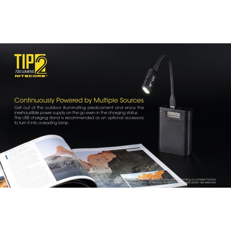 Lampe de poche porte-clés NITECORE TIP2 LED 720 lumens compacte légère rechargeable USB pour camping outdoor