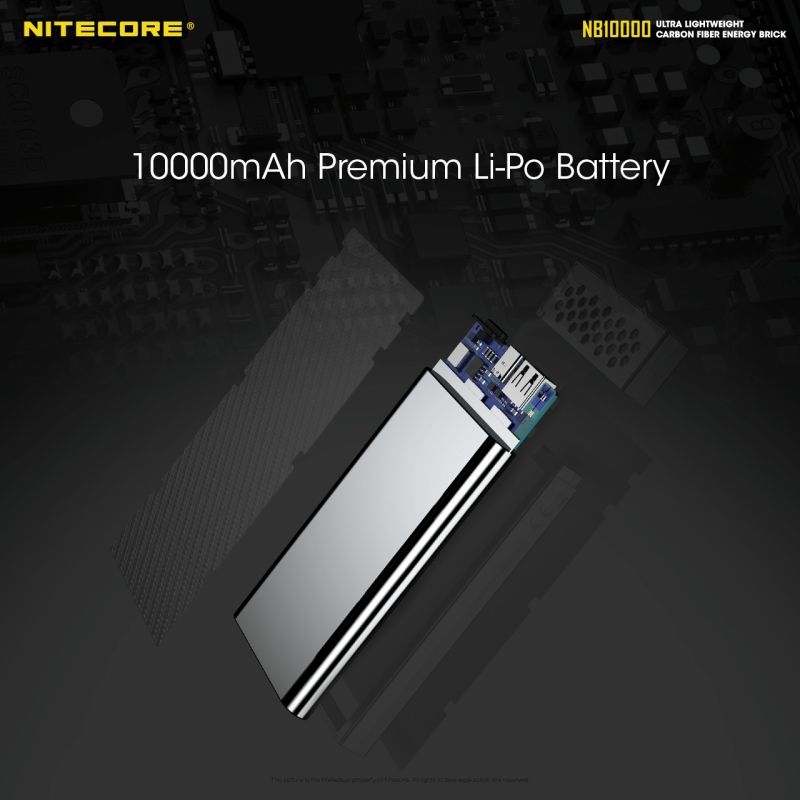 NITECORE NB10000 Batterie externe 10000mAh Double port USB USB-C Léger Chargeur portable Accessoire de voyage