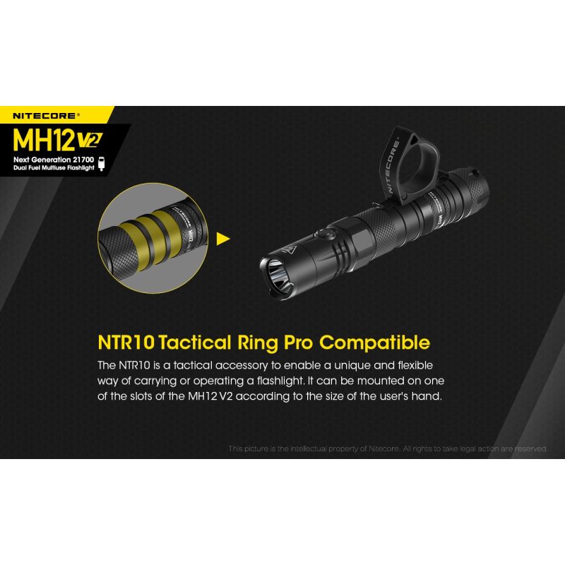 Lampe Nitecore MH12 V2 1200 Lumens LED XP-L2 V6 Pour Camping Éclairage Extérieur Batterie 21700 Haute Performance