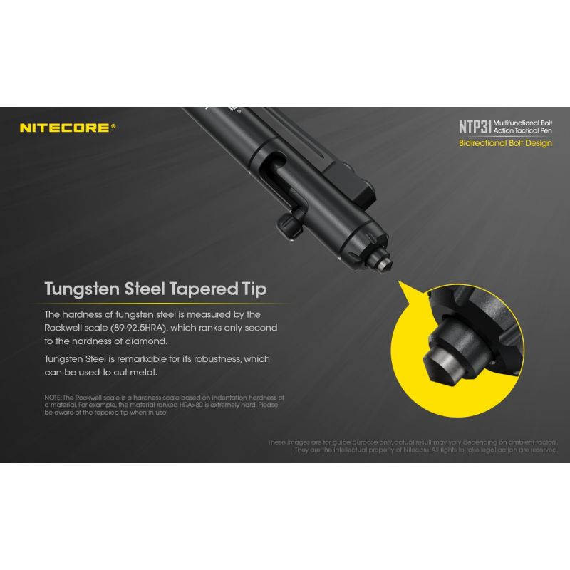 NITECORE NTP31 Stylo Multifonctionnel Alliage d'Aluminium avec Clip Acier Inoxydable pour Bureau et Aventure