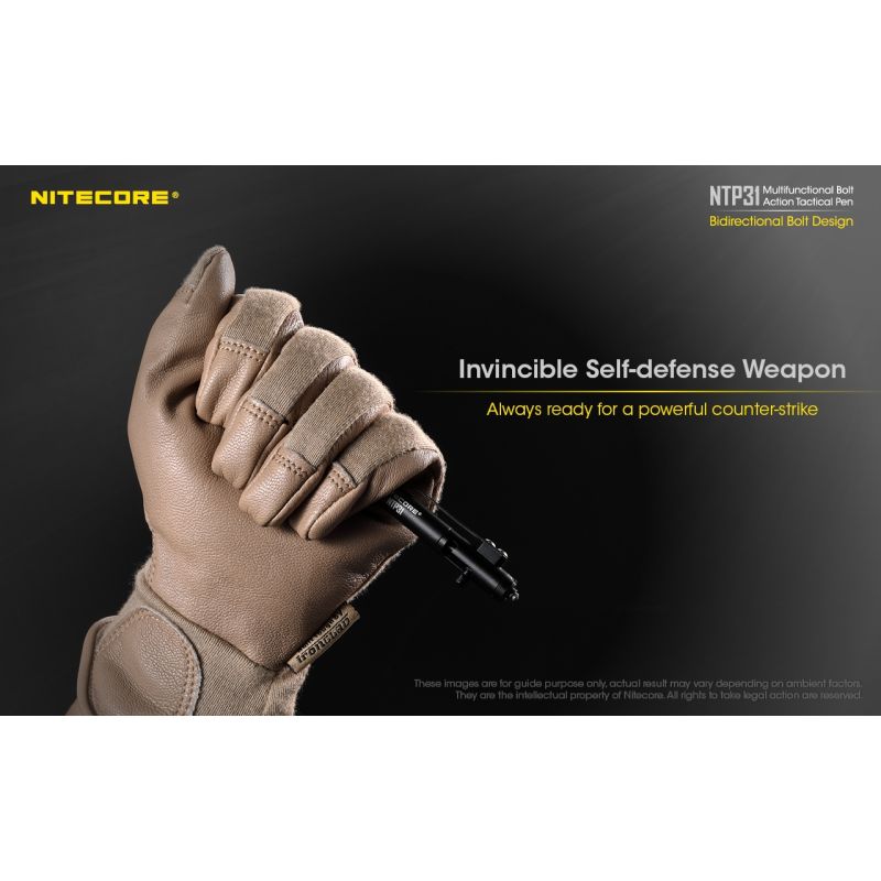 NITECORE NTP31 Stylo Multifonctionnel Alliage d'Aluminium avec Clip Acier Inoxydable pour Bureau et Aventure