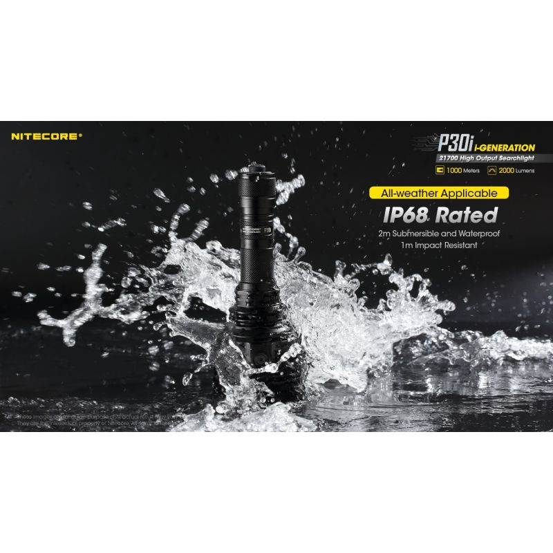 Lampe de poche Nitecore P30i LED XHP35 HI 2000 lumens lampe tactique portée 1000 mètres équipement de camping