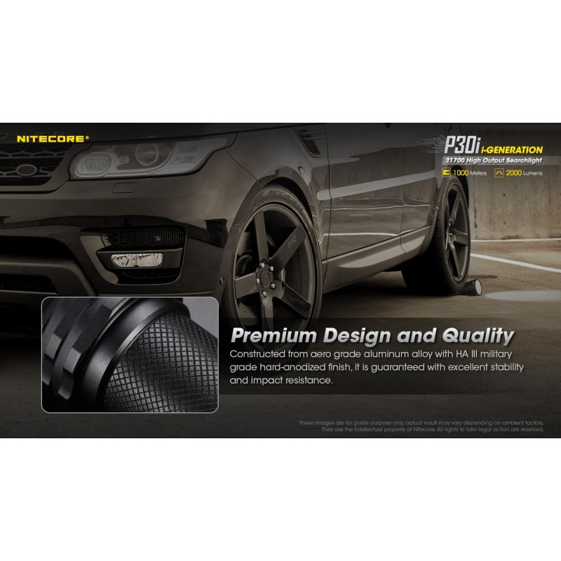 Lampe de poche Nitecore P30i LED XHP35 HI 2000 lumens lampe tactique portée 1000 mètres équipement de camping
