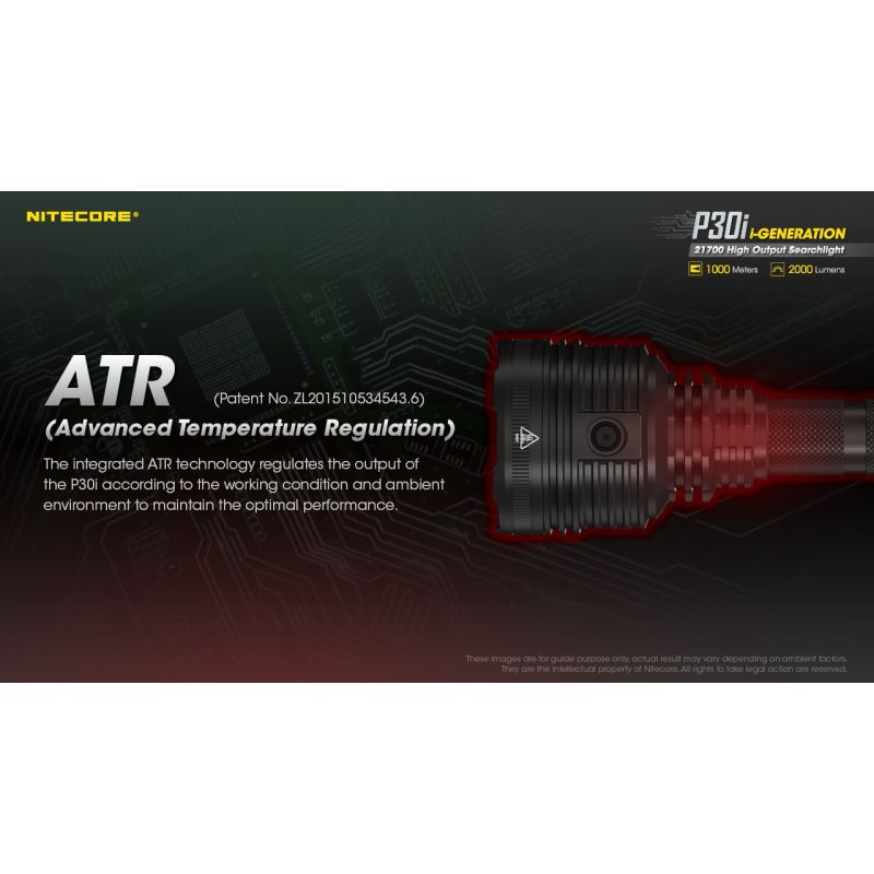Lampe de poche Nitecore P30i LED XHP35 HI 2000 lumens lampe tactique portée 1000 mètres équipement de camping