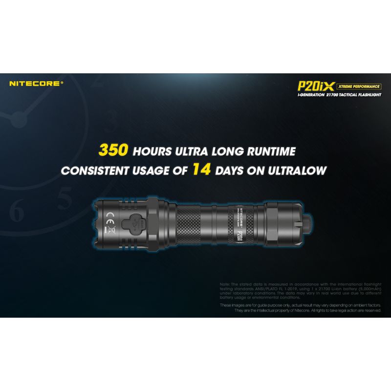 Nitecore P20IX Lampe Torche LED 4000 Lumens Haute Luminosité Rechargeable USB-C Lampe Tactique Durable