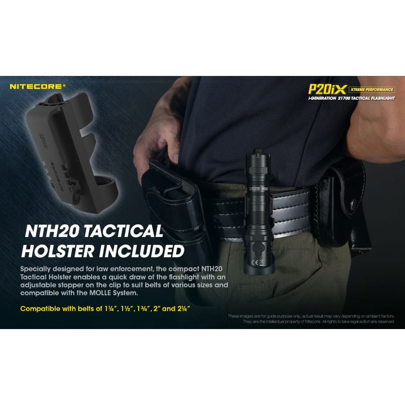 Nitecore P20IX Lampe Torche LED 4000 Lumens Haute Luminosité Rechargeable USB-C Lampe Tactique Durable