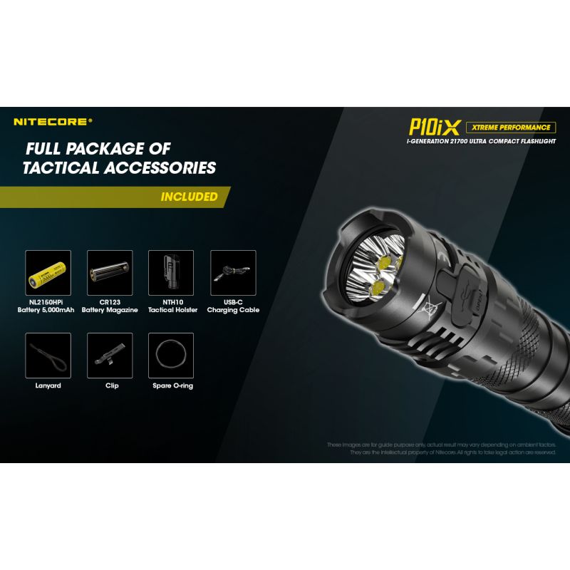 Lampe de poche Nitecore P10iX LED 4000 lumens lampe tactique puissante et compacte pour aventure et forces de l'ordre