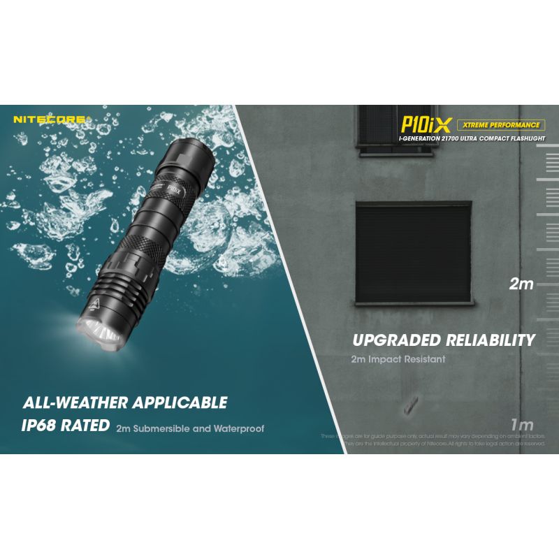 Lampe de poche Nitecore P10iX LED 4000 lumens lampe tactique puissante et compacte pour aventure et forces de l'ordre