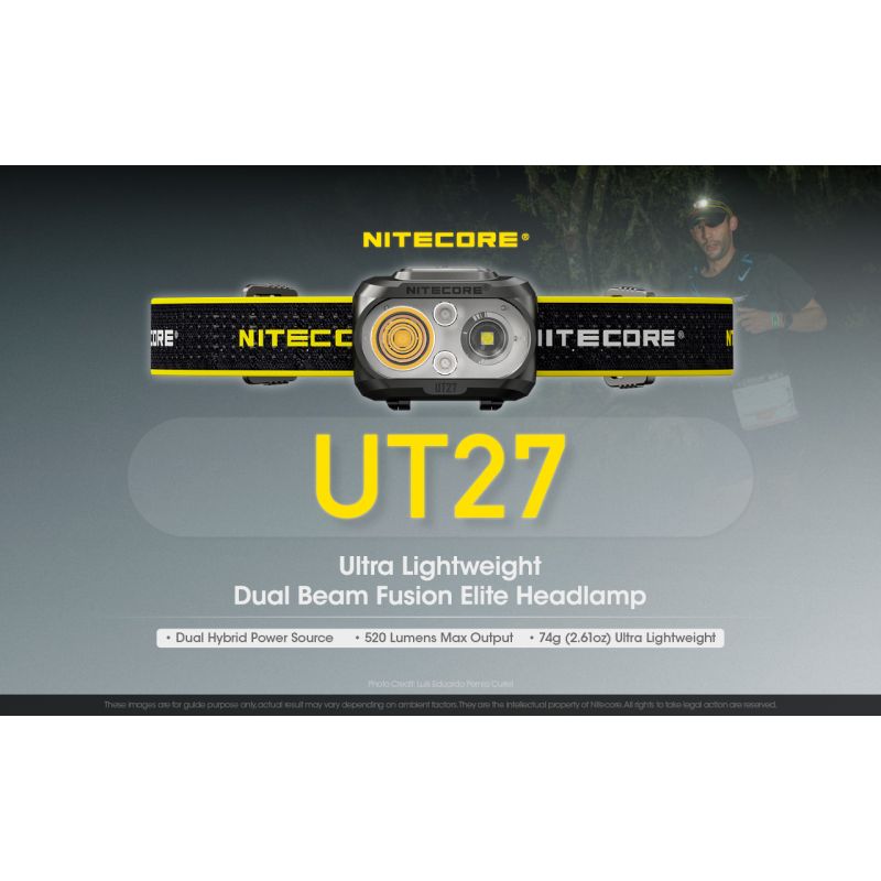 Nitecore UT27 Phare LED 520 lumens Conception robuste Haute performance Aventures nocturnes Polyvalent