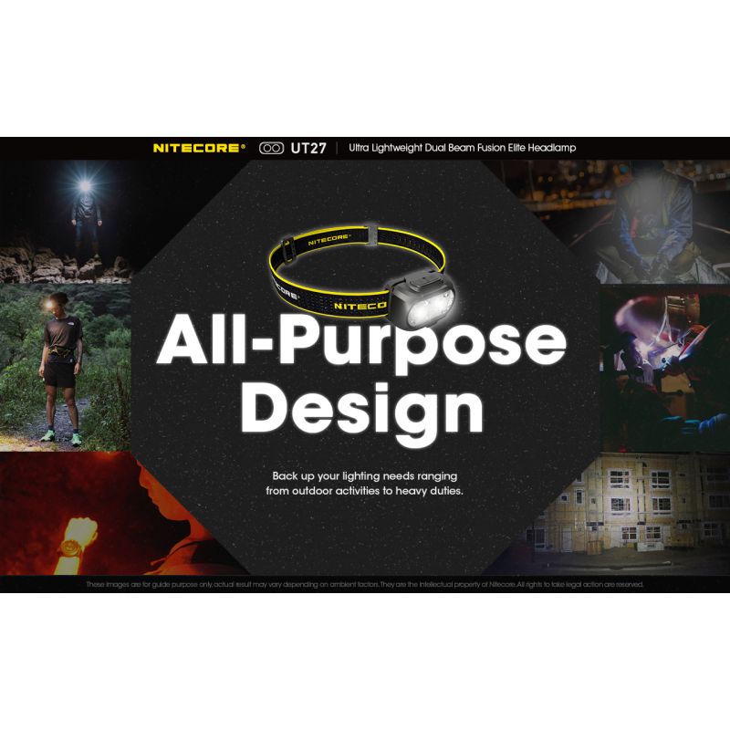 Nitecore UT27 Phare LED 520 lumens Conception robuste Haute performance Aventures nocturnes Polyvalent