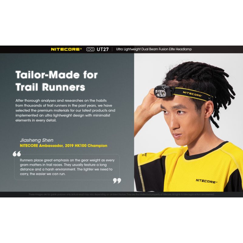 Nitecore UT27 Phare LED 520 lumens Conception robuste Haute performance Aventures nocturnes Polyvalent